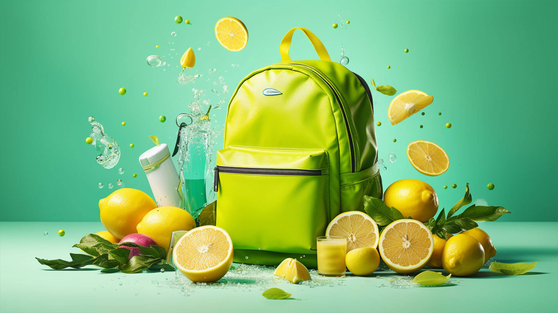 sparkling backpack, freshly wiped with a lemon-scented cloth